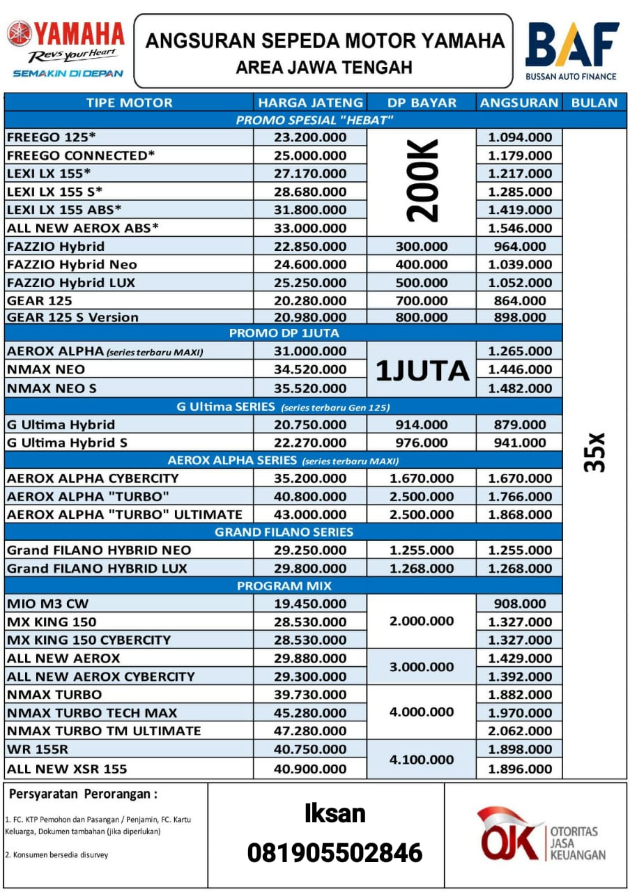 Kredit Yamaha Motor Sragen 2025